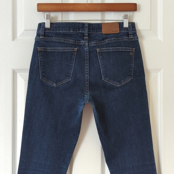 Madewell Classic Dark Indigo Wash Mid Rise Ankle Length Skinny Skinny Jeans 28 - Picture 5 of 15